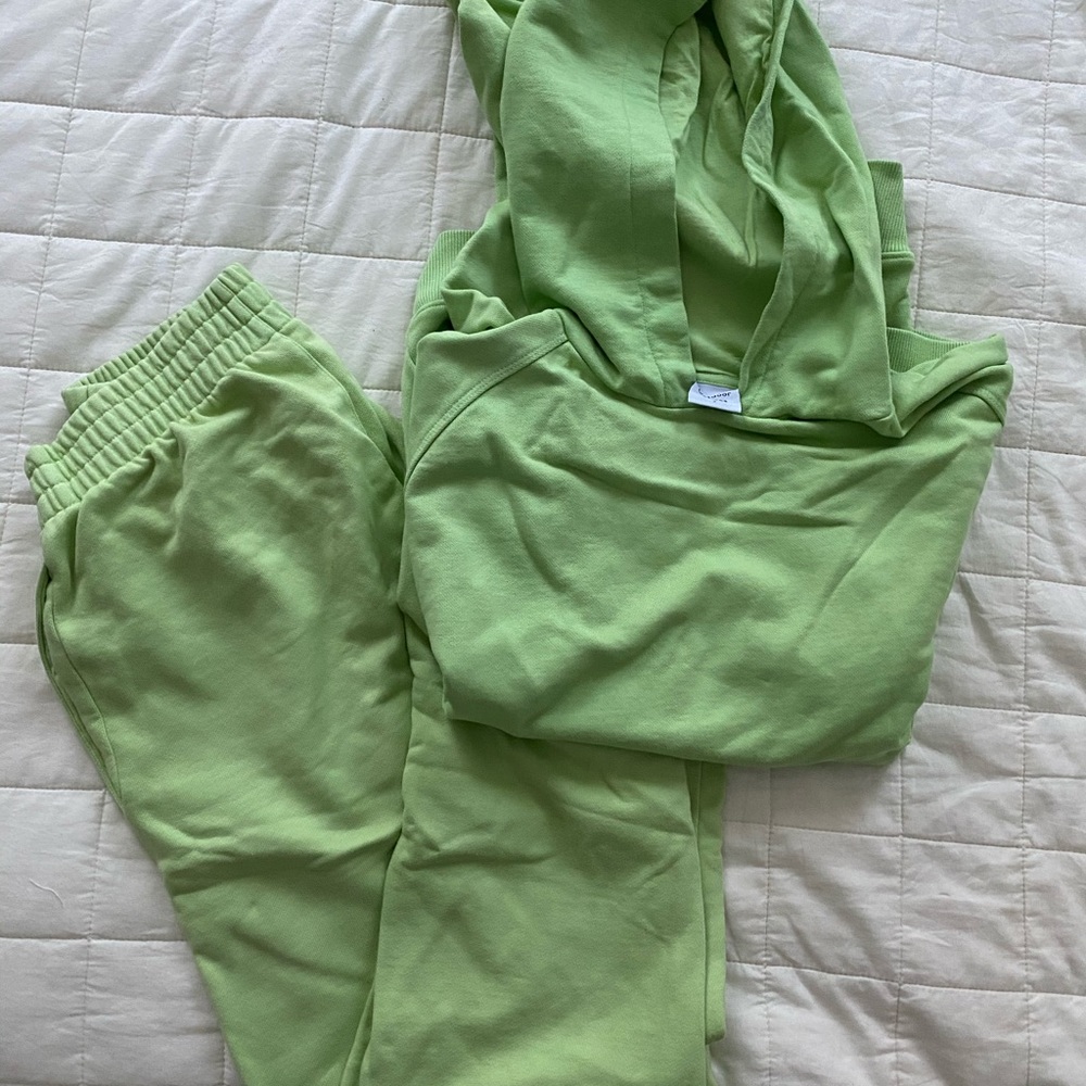 Outdoor Voices Terry Jogger Set in Jade